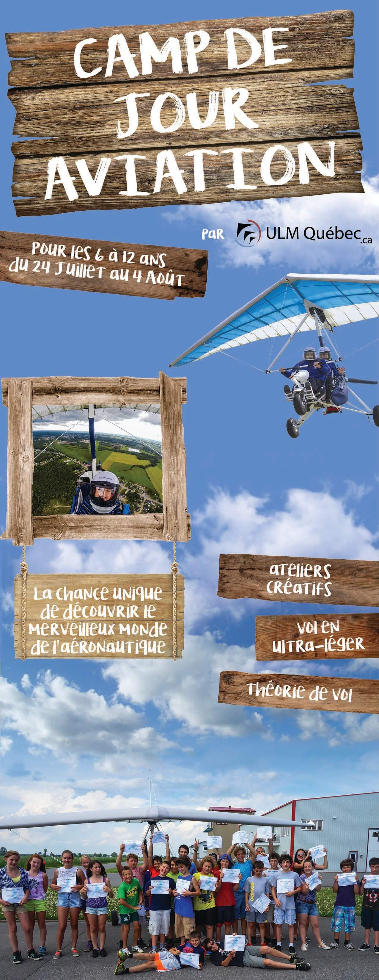 Camp de jour ULM Québec